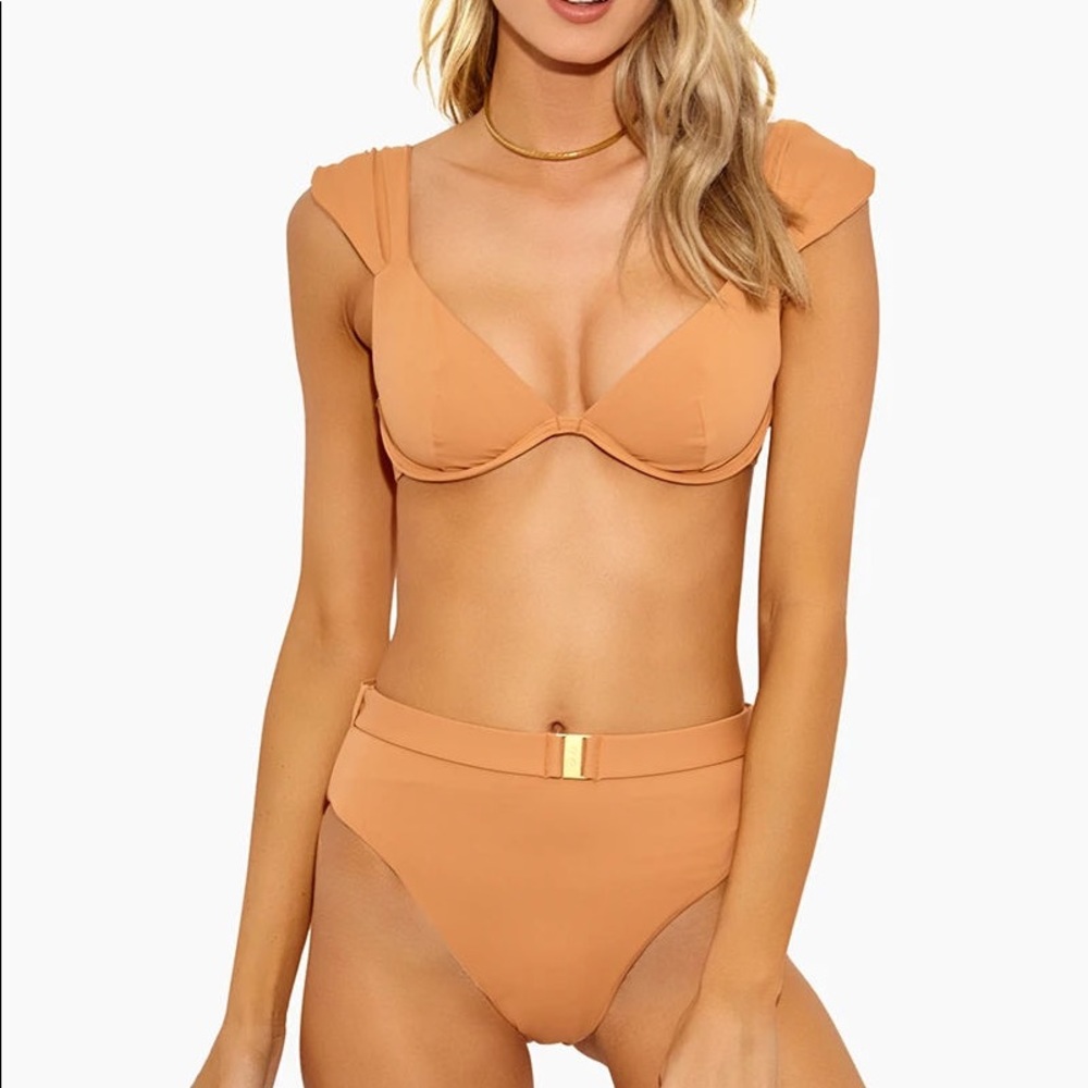 ONIA Allie Bikini Top & Belted Bikini Bottoms Nude